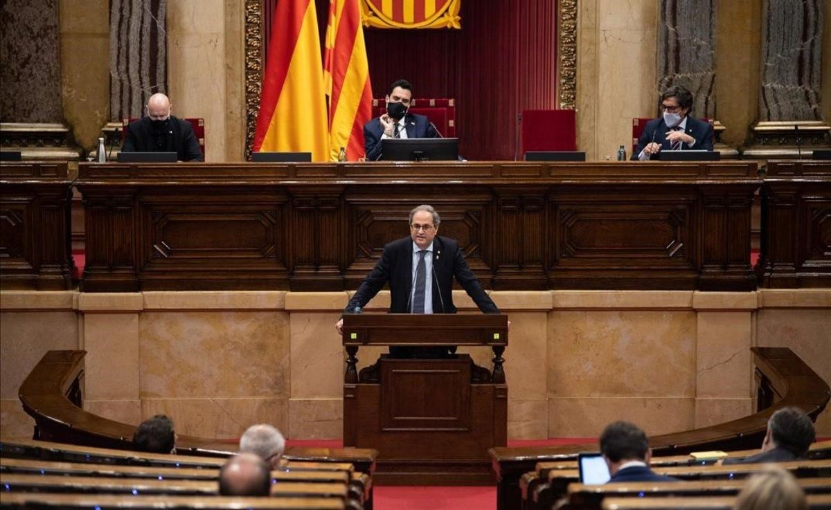 Intervención de Quim Torra en el pleno extraordinario del Parlament sobre el papel de la monarquía. Intervención de Quim Torra en el pleno extraordinario del Parlament sobre el papel de la monarquía.