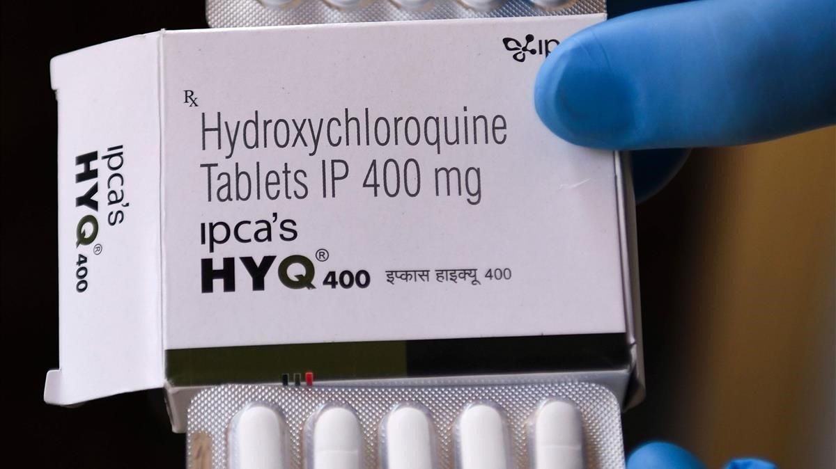 Una caja de hidroxicloroquina Una caja de hidroxicloroquina