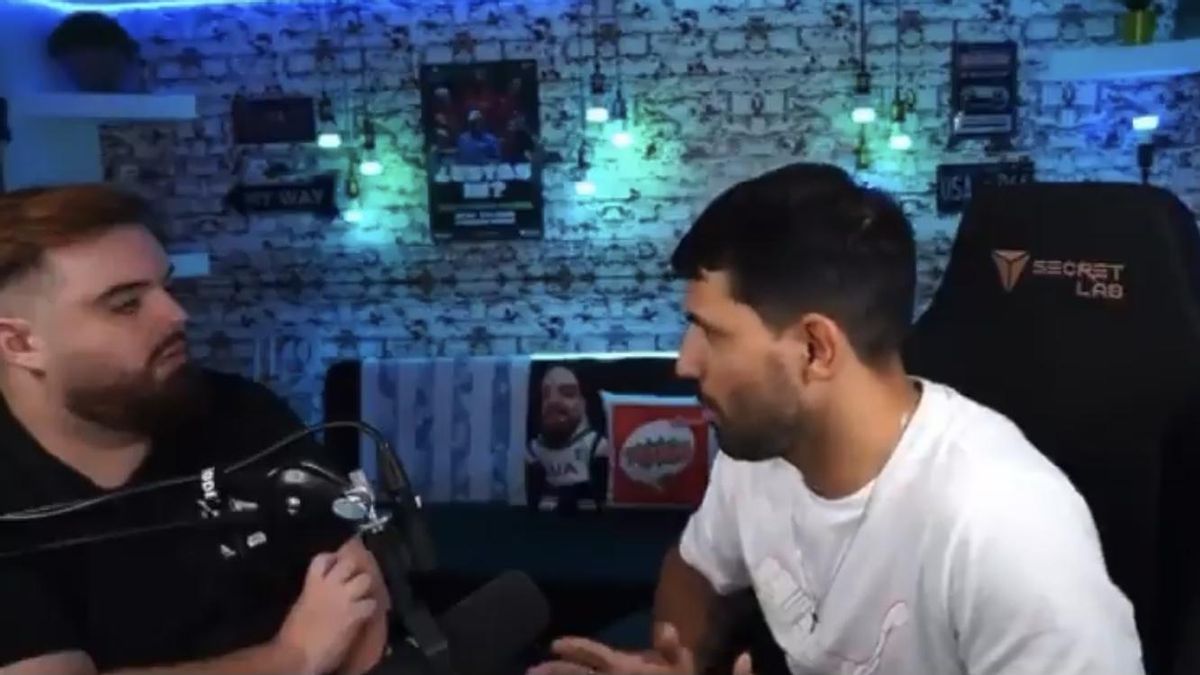 El Kun Agüero con Ibai Llanos El Kun Agüero con Ibai Llanos