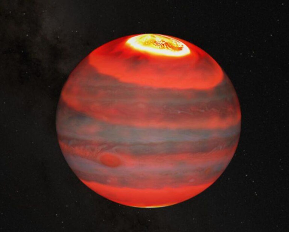 Las auroras de Júpiter provocan el calentamiento del gigante gaseoso y la aurora más poderosa del Sistema Solar Las auroras de Júpiter provocan el calentamiento del gigante gaseoso y la aurora más poderosa del Sistema Solar