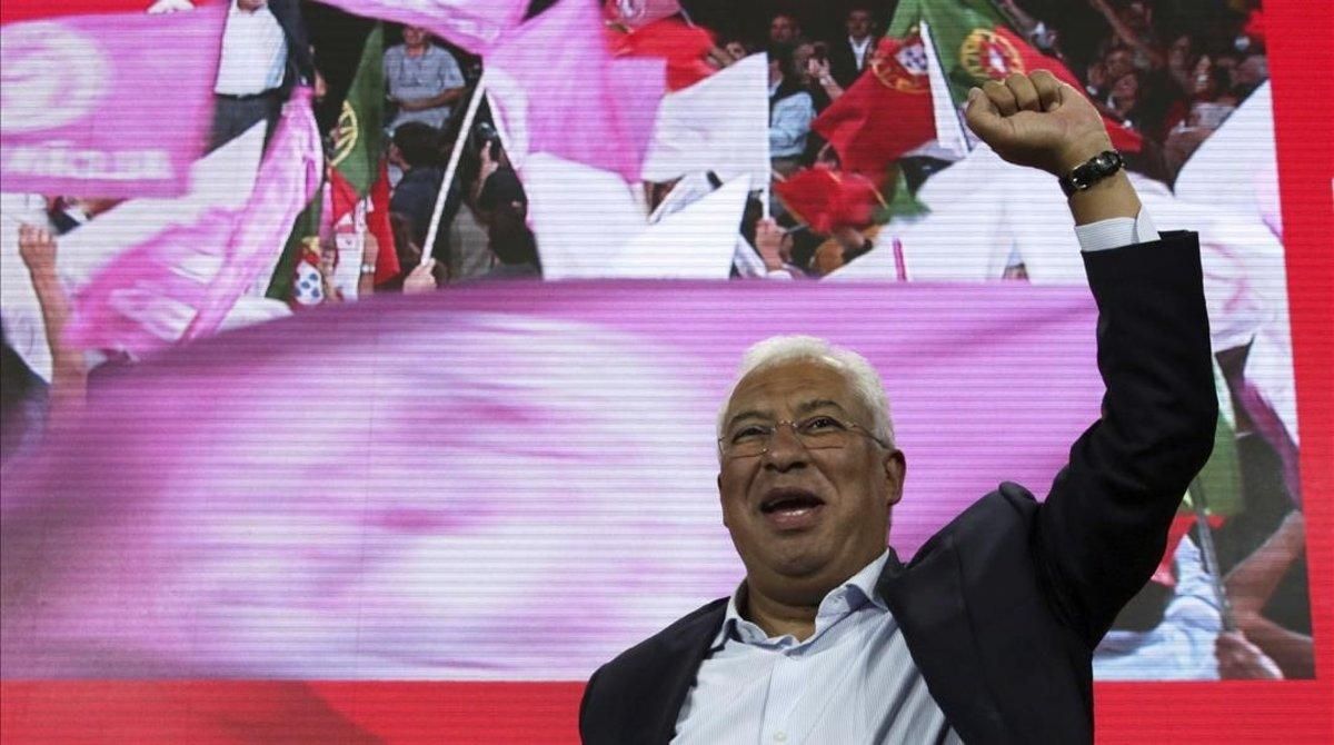 Antonio Costa, durante un mitin. Antonio Costa, durante un mitin.