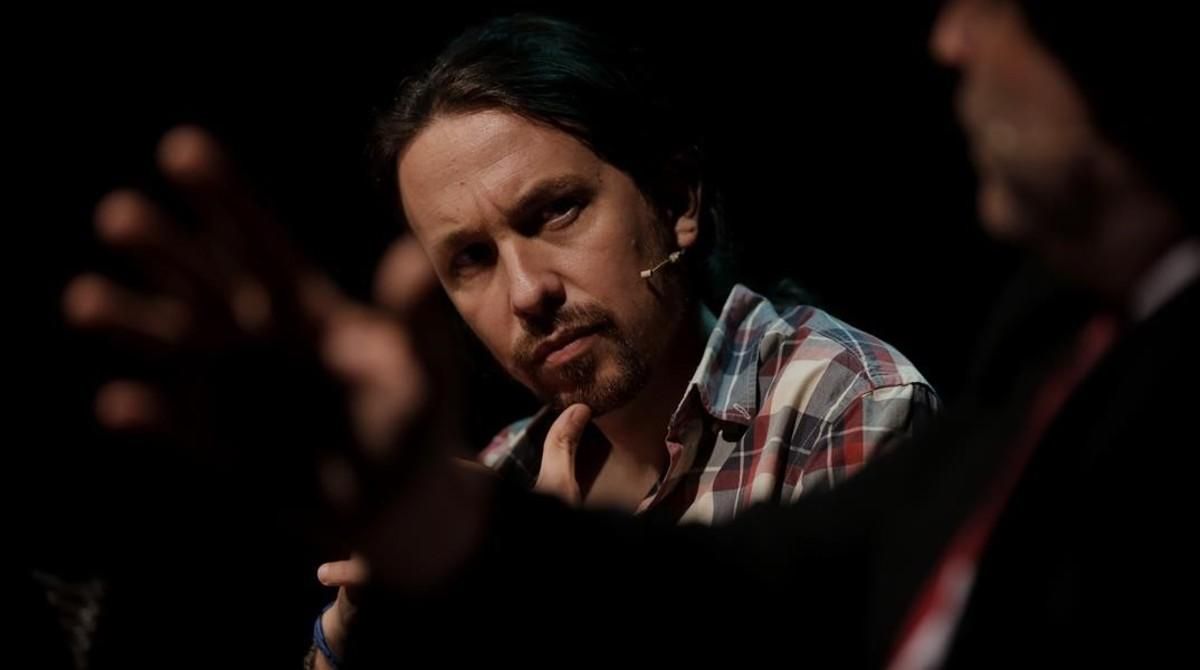 Pablo Iglesias participa en un coloquio en Madrid. Pablo Iglesias participa en un coloquio en Madrid.