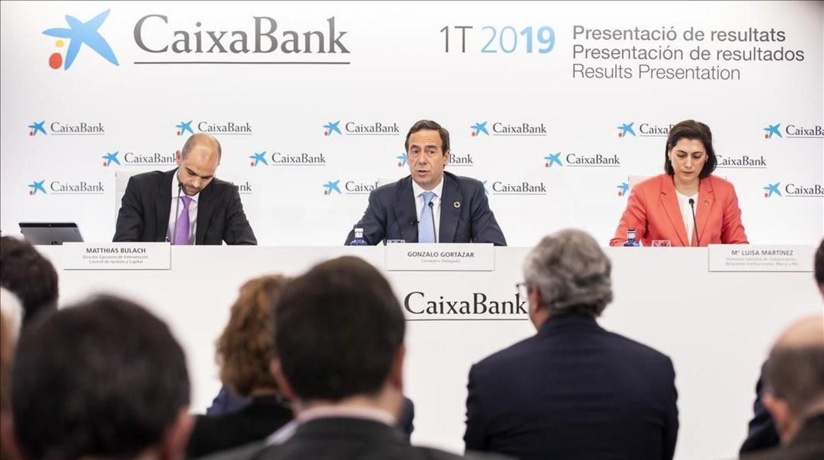 Gonzalo Gortázar, consejero delegado de Caixabank, en la presentación de resultados del primer trimestre de este 2019 en València Gonzalo Gortázar, consejero delegado de Caixabank, en la presentación de resultados del primer trimestre de este 2019 en València