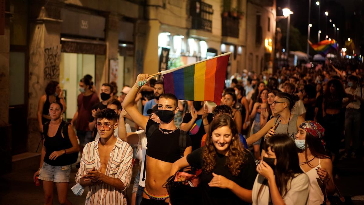 Manifestación contra las agresiones homófobas, el 8 de septiembre en Barcelona.