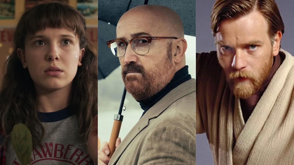 Millie Bobby Brown en ’Stranger things’, Javier Cámara en ’Rapa’ y Ewan McGregor en ’Obi-Wan Kenobi’.