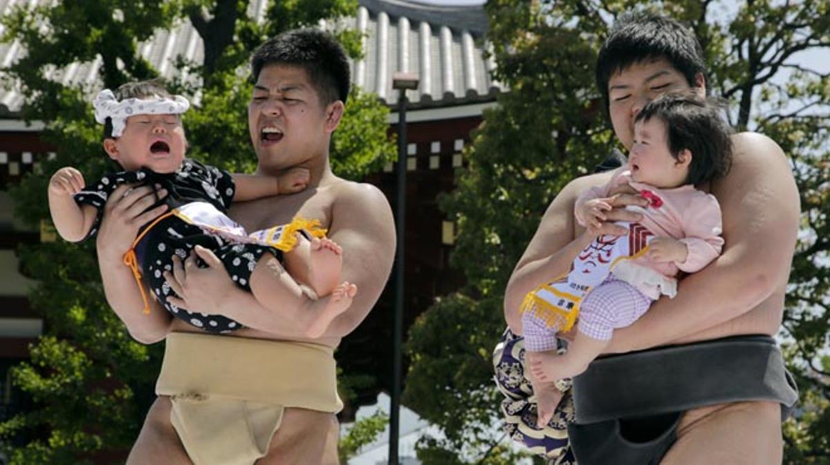 Japon Celebra El Naki Sumo El Festival De Los Bebes Llorones