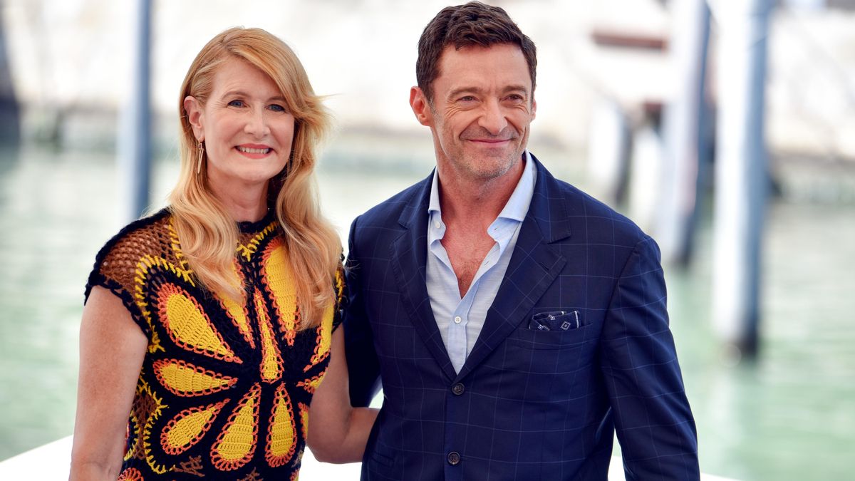 Hugh Jackman y Laura Dern, antes de la presentación de ’The son’ en Venecia Hugh Jackman y Laura Dern, antes de la presentación de ’The son’ en Venecia