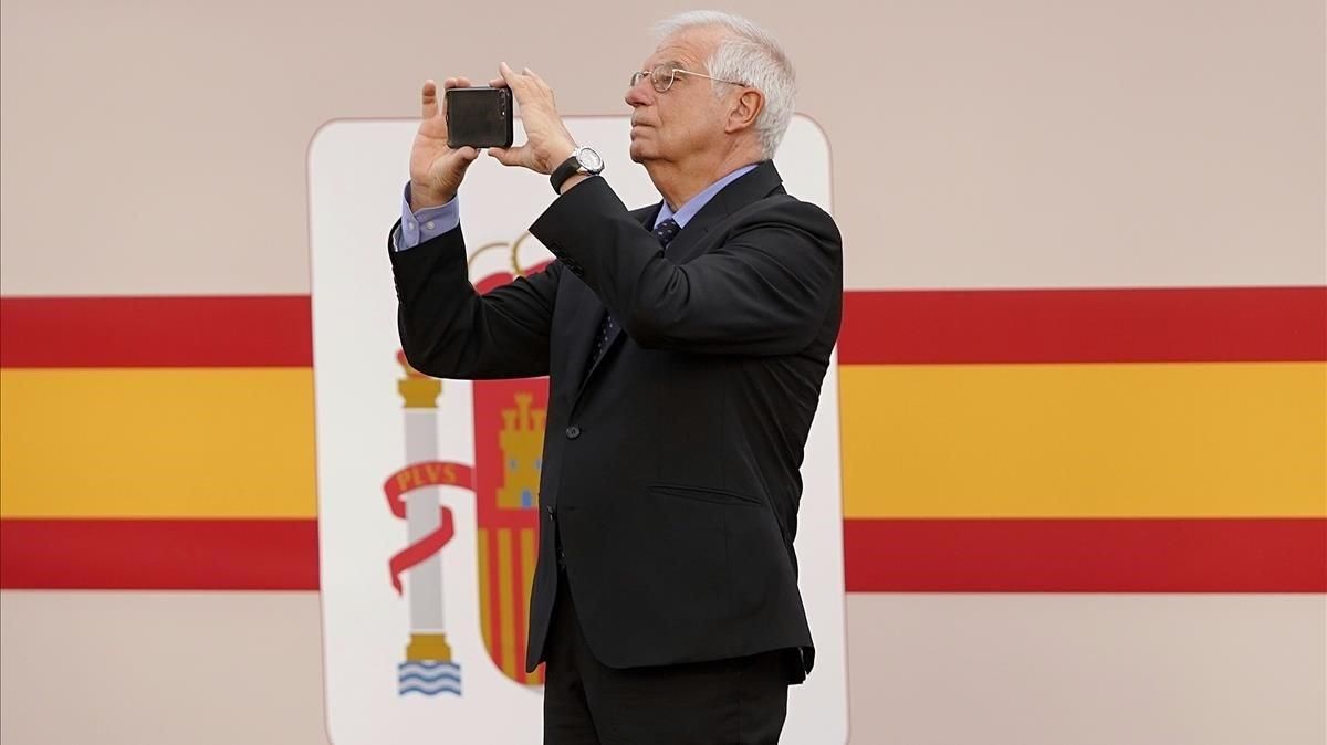 Josep Borrell, en una imagen del pasado Doce de Octubre. Josep Borrell, en una imagen del pasado Doce de Octubre.