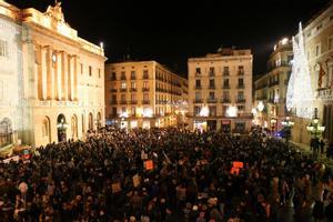 Manifestación contra el pasaporte covid en Barcelona.