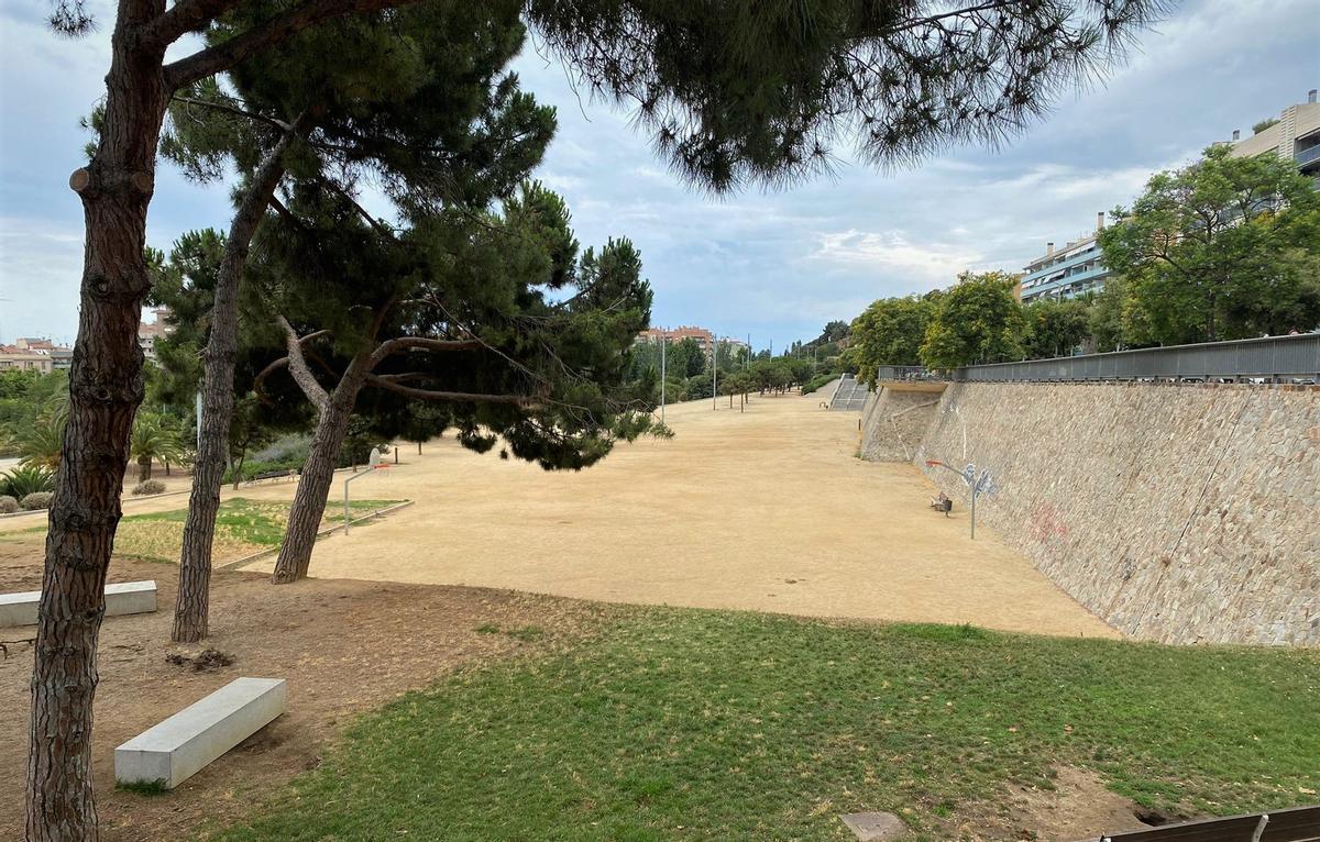 El espacio de libre circulación de perros del Parc Central de Mataró.