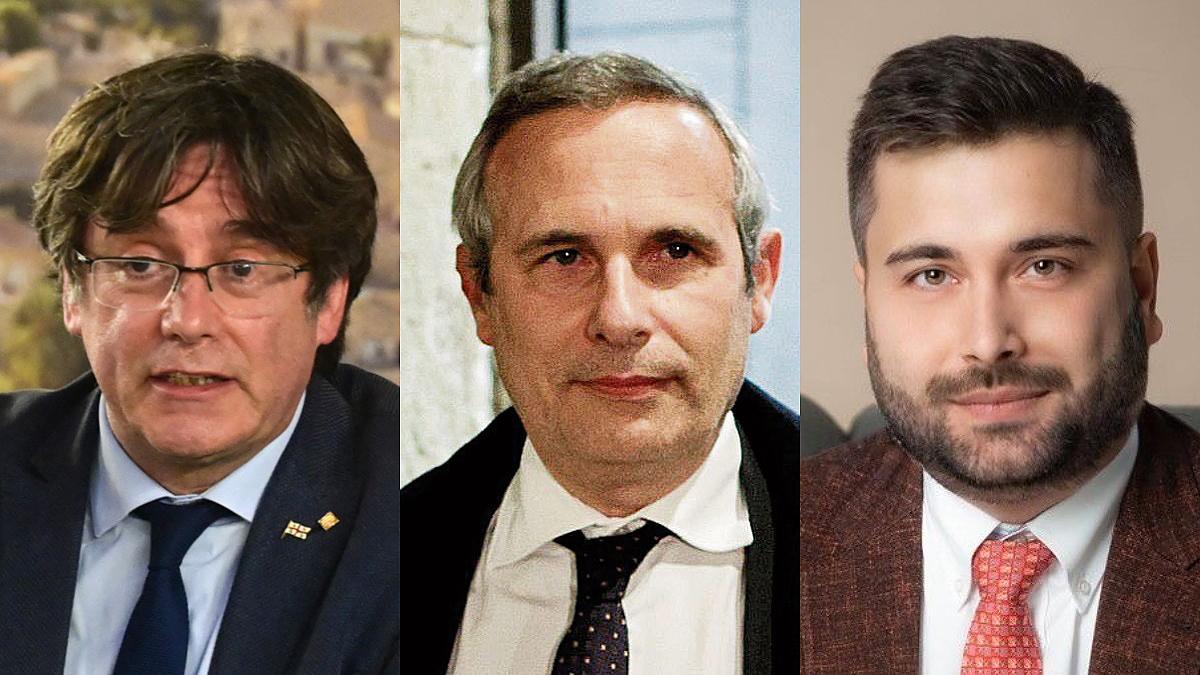 Carles Puigdemont, Josep Lluís Alay y Alexander Dmitrenko