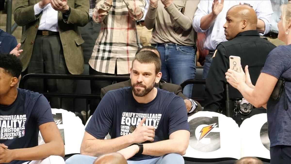 Marc Gasol en el último partido de los Grizzles. El catalán no jugó ni un minuto. Marc Gasol en el último partido de los Grizzles. El catalán no jugó ni un minuto.
