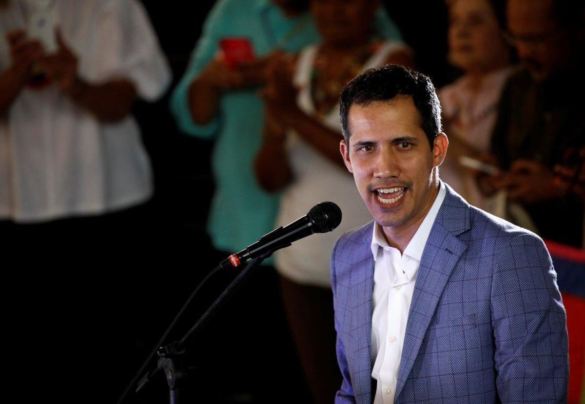 Juan Guaidó en rueda de prensa Juan Guaidó en rueda de prensa