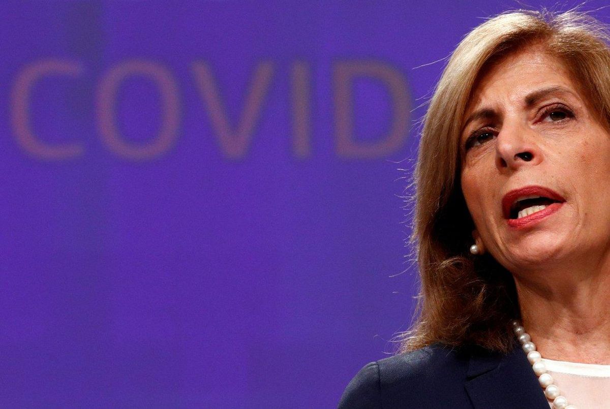 La comisaria de Salud de la UE, Stella Kyriakides, este jueves en Bruselas. La comisaria de Salud de la UE, Stella Kyriakides, este jueves en Bruselas.
