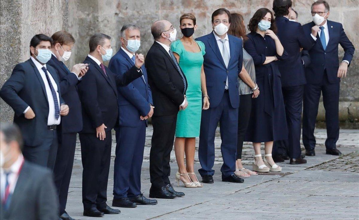 Varios presidentes autonómicos, en la conferencia de San Millán de la Cogolla (La Rioja), el pasado 31 de julio. Varios presidentes autonómicos, en la conferencia de San Millán de la Cogolla (La Rioja), el pasado 31 de julio.