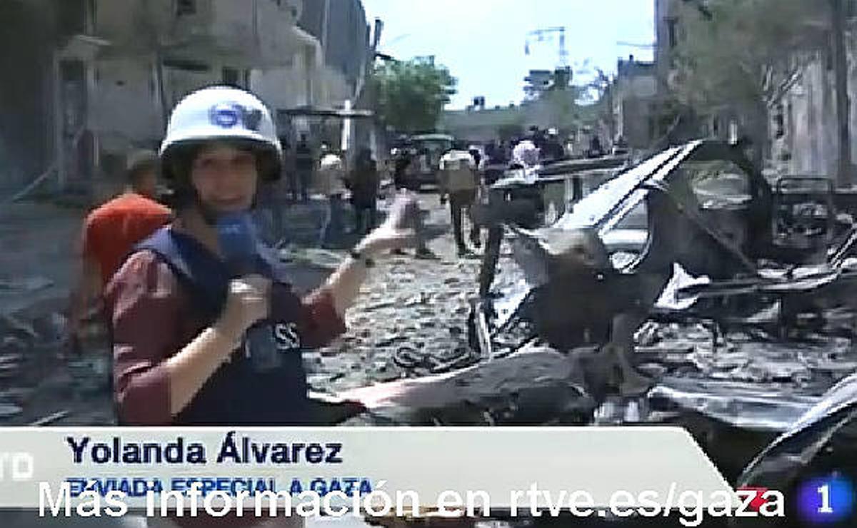 Crónica desde gaza de Yolanda Álvarez, corresponsal de TVE en Irsael.
