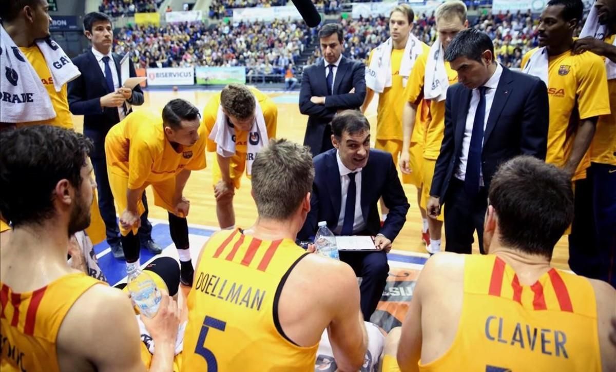 Bartzokas, en una imagen que no se repetirá la próxima temporada. Bartzokas, en una imagen que no se repetirá la próxima temporada.