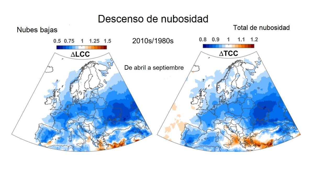 Espanya té cada vegada menys núvols a causa del canvi climàtic