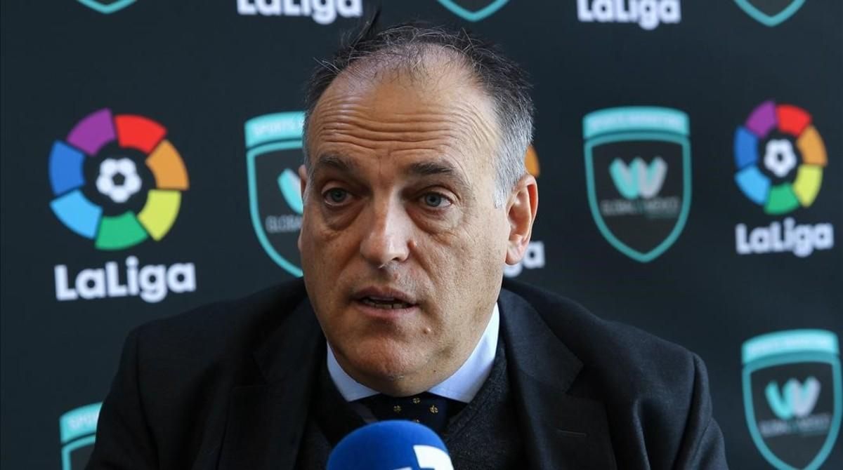 Tebas, 'follower' del grup aliat amb l'ultra que va apunyalar un seguidor Tebas, 'follower' del grup aliat amb l'ultra que va apunyalar un seguidor