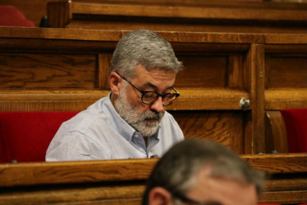 Carles Riera, diputado de la CUP, en el Parlament.