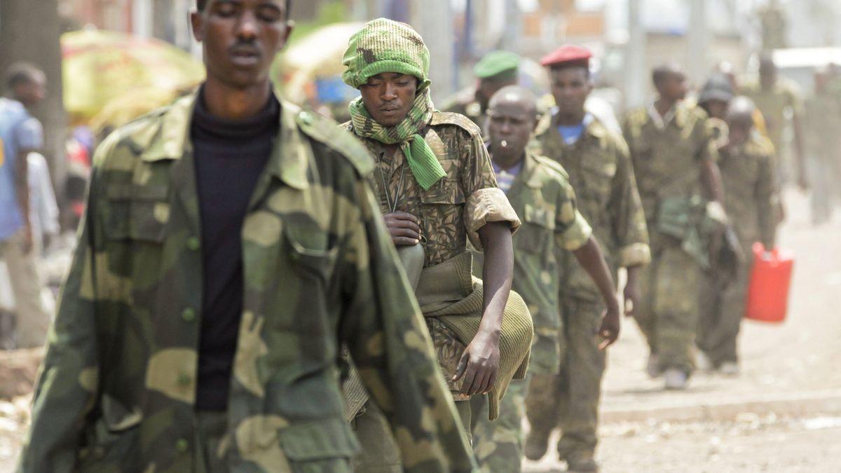 Combatientes en la RD del Congo.