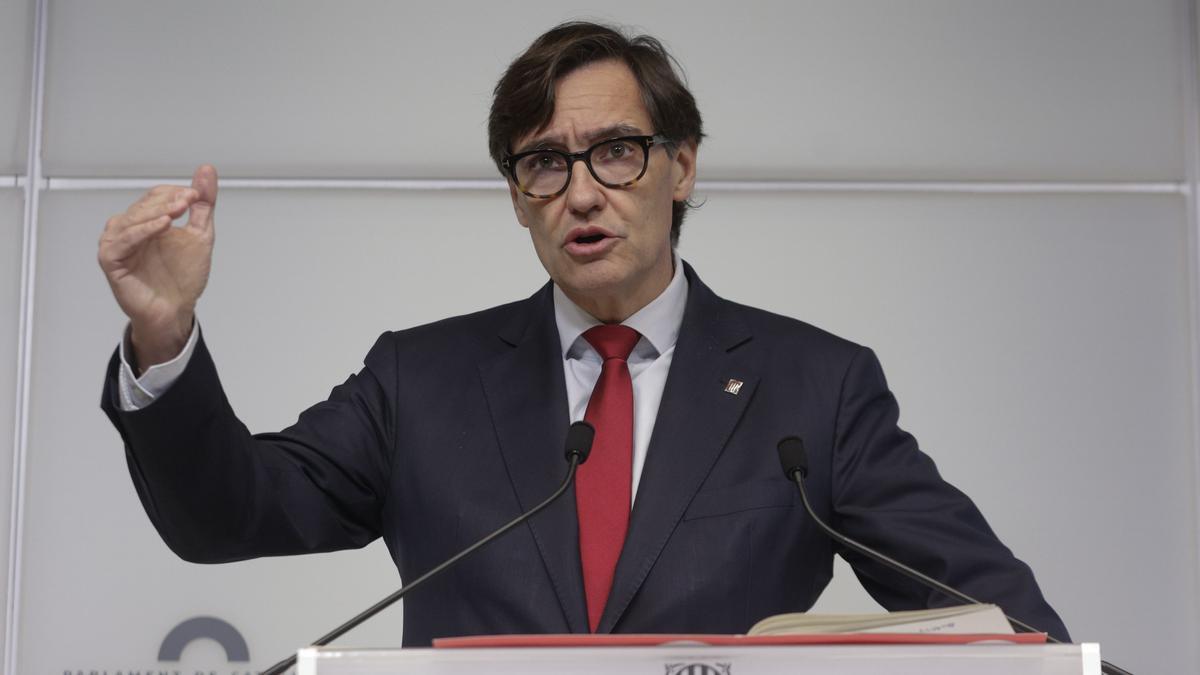 Salvador Illa anuncia el acuerdo Govern-PSC para desbloquear los presupuestos catalanes para este año