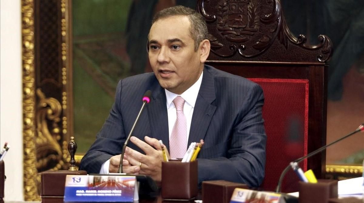 Maikel José Moreno Pérez, tras su acto de posesión en Caracas, el 24 de febrero. Maikel José Moreno Pérez, tras su acto de posesión en Caracas, el 24 de febrero.