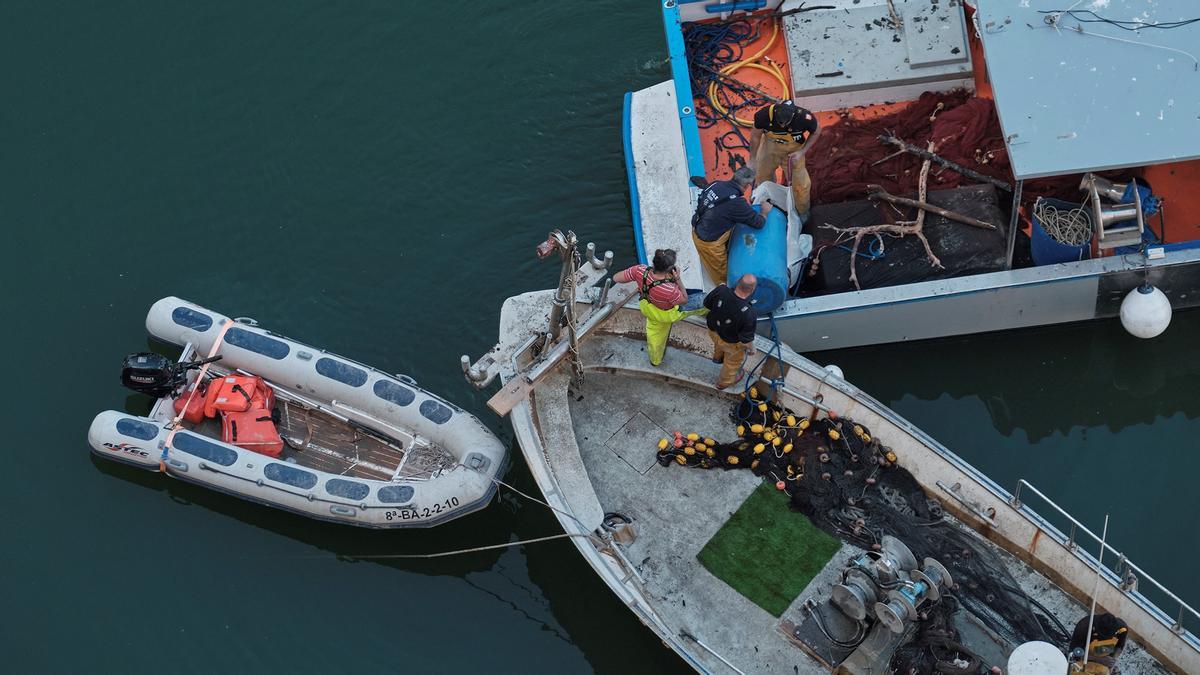 Els pescadors han capturat una tona de peixos al pantà de Sau