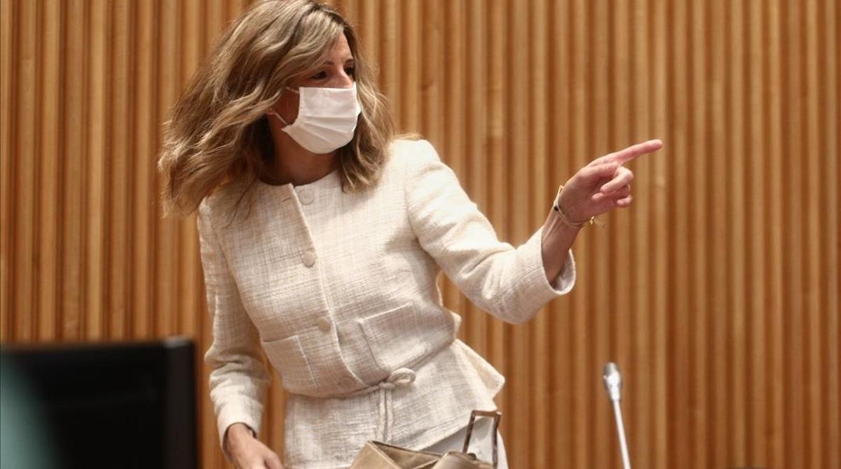 La ministra de Trabajo y Economia Social, Yolanda Diaz. La ministra de Trabajo y Economia Social, Yolanda Diaz.
