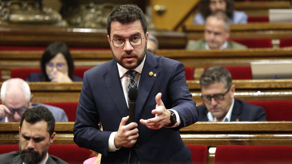 Pere Aragonès interviene en el Parlament Pere Aragonès interviene en el Parlament