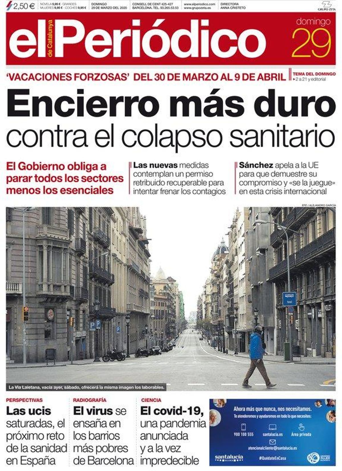 Prensa de hoy: Las portadas de los periódicos del domingo 29 de marzo del 2020 Prensa de hoy: Las portadas de los periódicos del domingo 29 de marzo del 2020