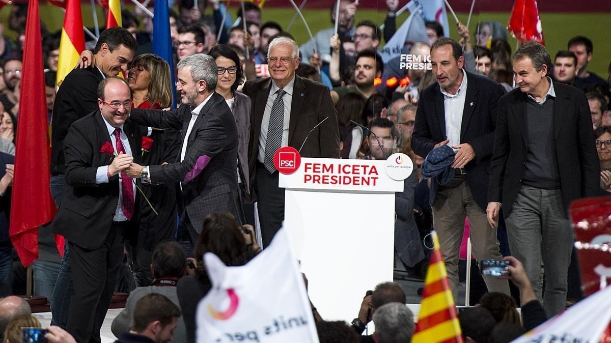 El acto central de campaña del PSC ha tenido lugar en el Centro de Congresos de Barcelona. El acto central de campaña del PSC ha tenido lugar en el Centro de Congresos de Barcelona.