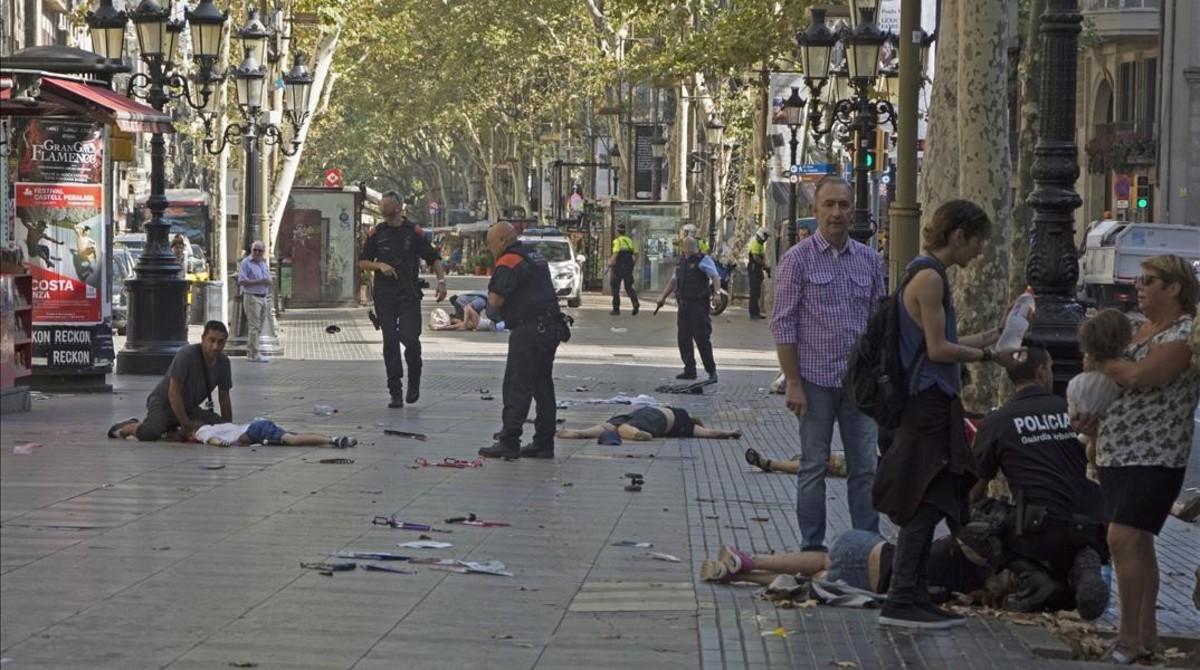 Esta fue la imagen escogida por el mundo entero para reflejar lo que fue el atentado de Barcelona.