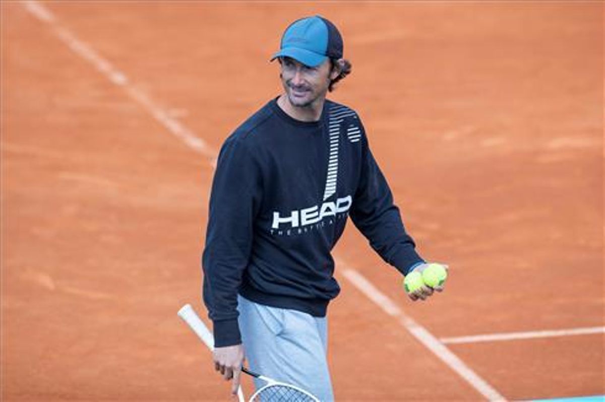 Ferrero, en un entrenamiento en la Caja Mágica. Ferrero, en un entrenamiento en la Caja Mágica.