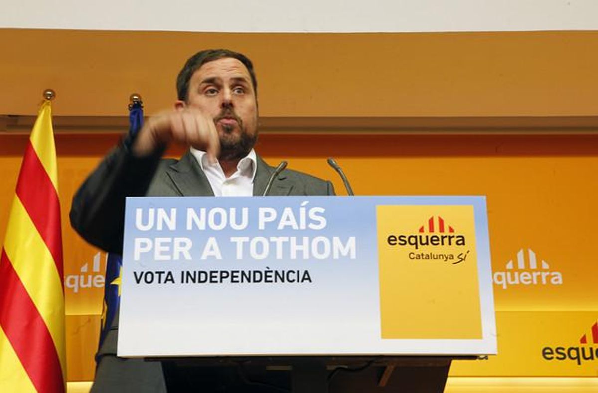 Oriol Junqueras, el lunes, en la rueda de prensa de valoración del 25-N. Oriol Junqueras, el lunes, en la rueda de prensa de valoración del 25-N.