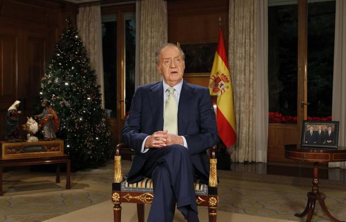 El Rey, en el mensaje de Navidad del año pasado. El Rey, en el mensaje de Navidad del año pasado.