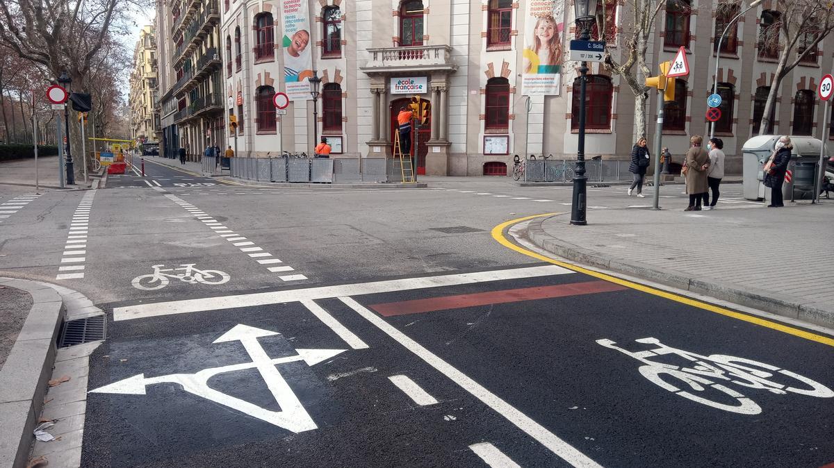 Continua la ampliación y mejora de la red de carriles bici de Barcelona
