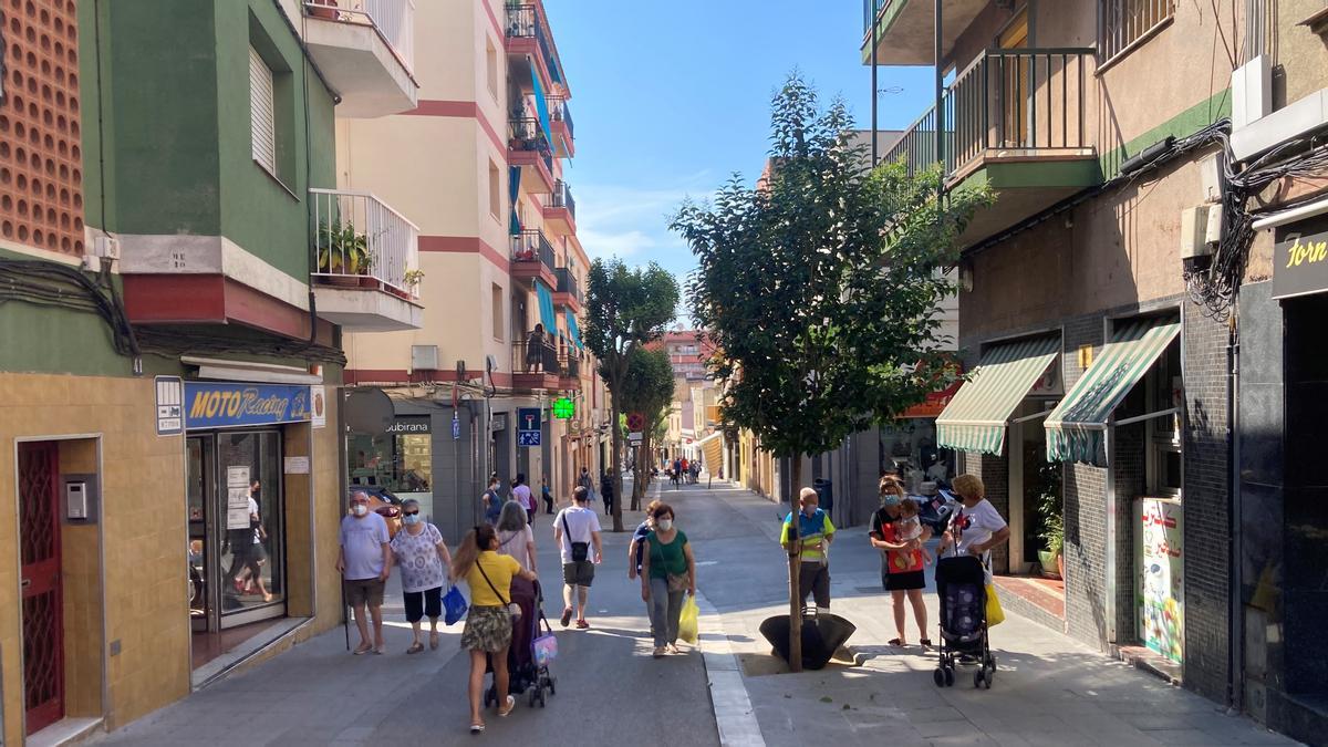 La calle de Rosselló, en el barrio de Cerdanyola, Mataró, esta semana
