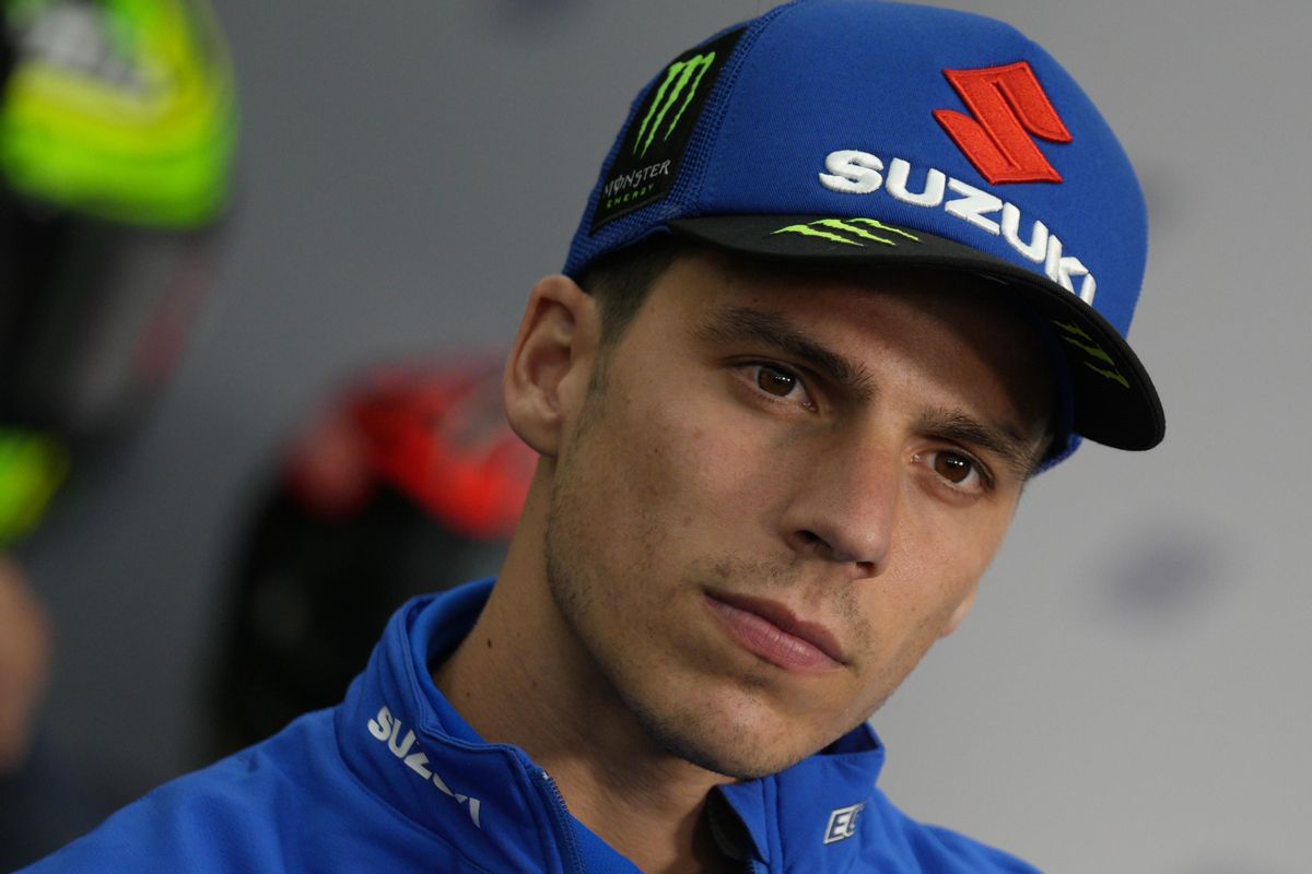 Joan Mir (Suzuki), en la conferencia de prensa de ayer en Silverstone. Joan Mir (Suzuki), en la conferencia de prensa de ayer en Silverstone.