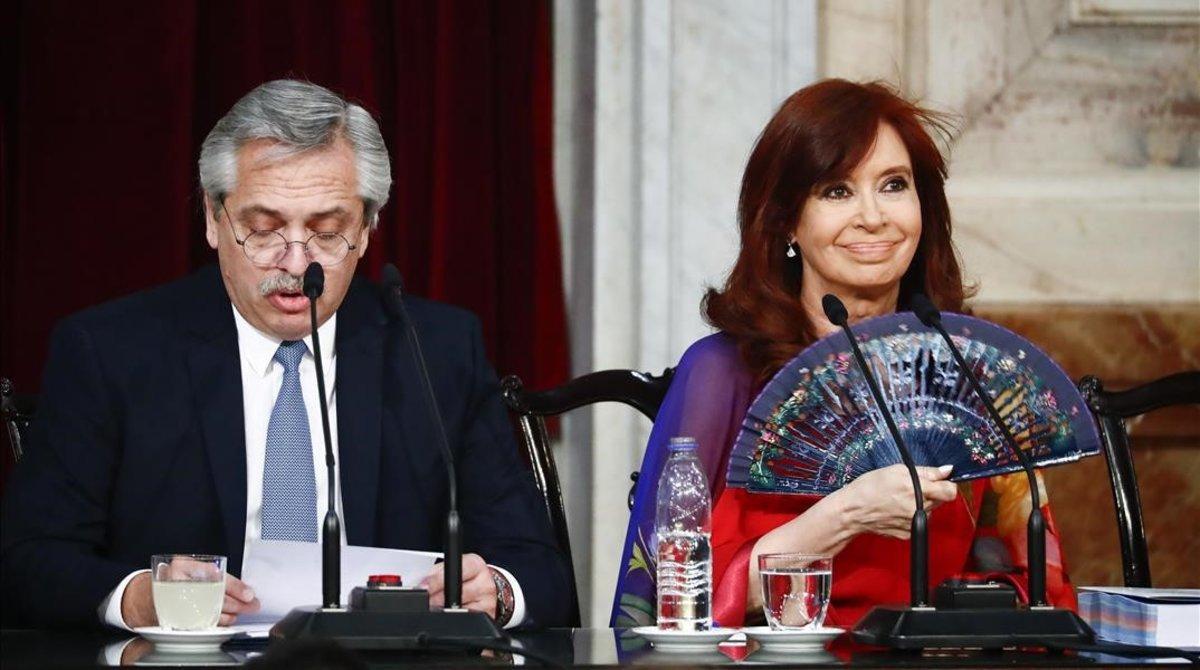 El presidente Alberto Fernández y la vicepresidenta Cristina Fernández de Kirchner.