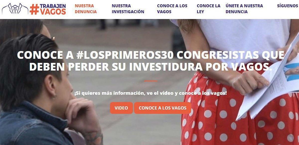 La web ofrece un listado con información sobre cada congresista vago. La web ofrece un listado con información sobre cada congresista vago.