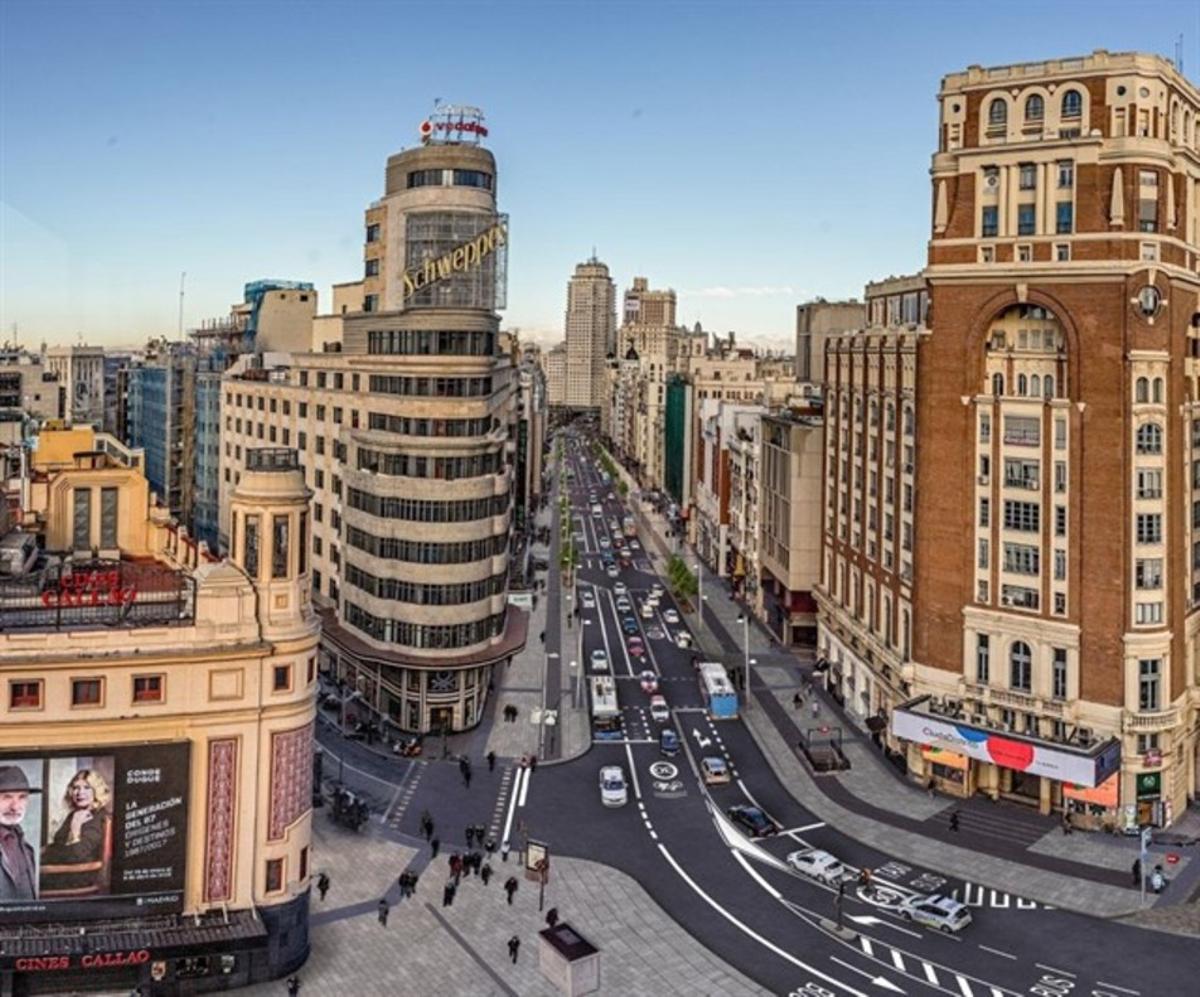 La Gran Vía de Madrid.