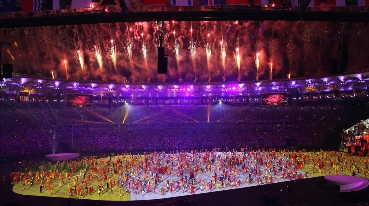 Uno de los momentos de la ceremonia inaugural. Uno de los momentos de la ceremonia inaugural.