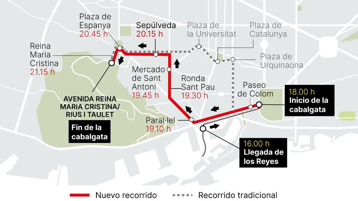 La cavalcada dels Reis d’Orient de Barcelona no passarà pel centre de la ciutat