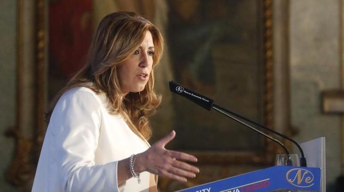 La presidenta de la Junta de Andalucía, Susana Díaz, en el Foro de la nueva ciudad en Madrid. La presidenta de la Junta de Andalucía, Susana Díaz, en el Foro de la nueva ciudad en Madrid.