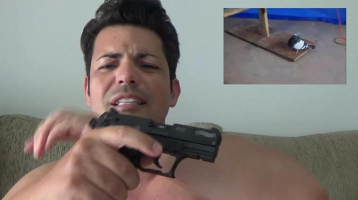 José Miguel Camargo, en una captura de un vídeo en el cual anima a matar homosexuales. 
