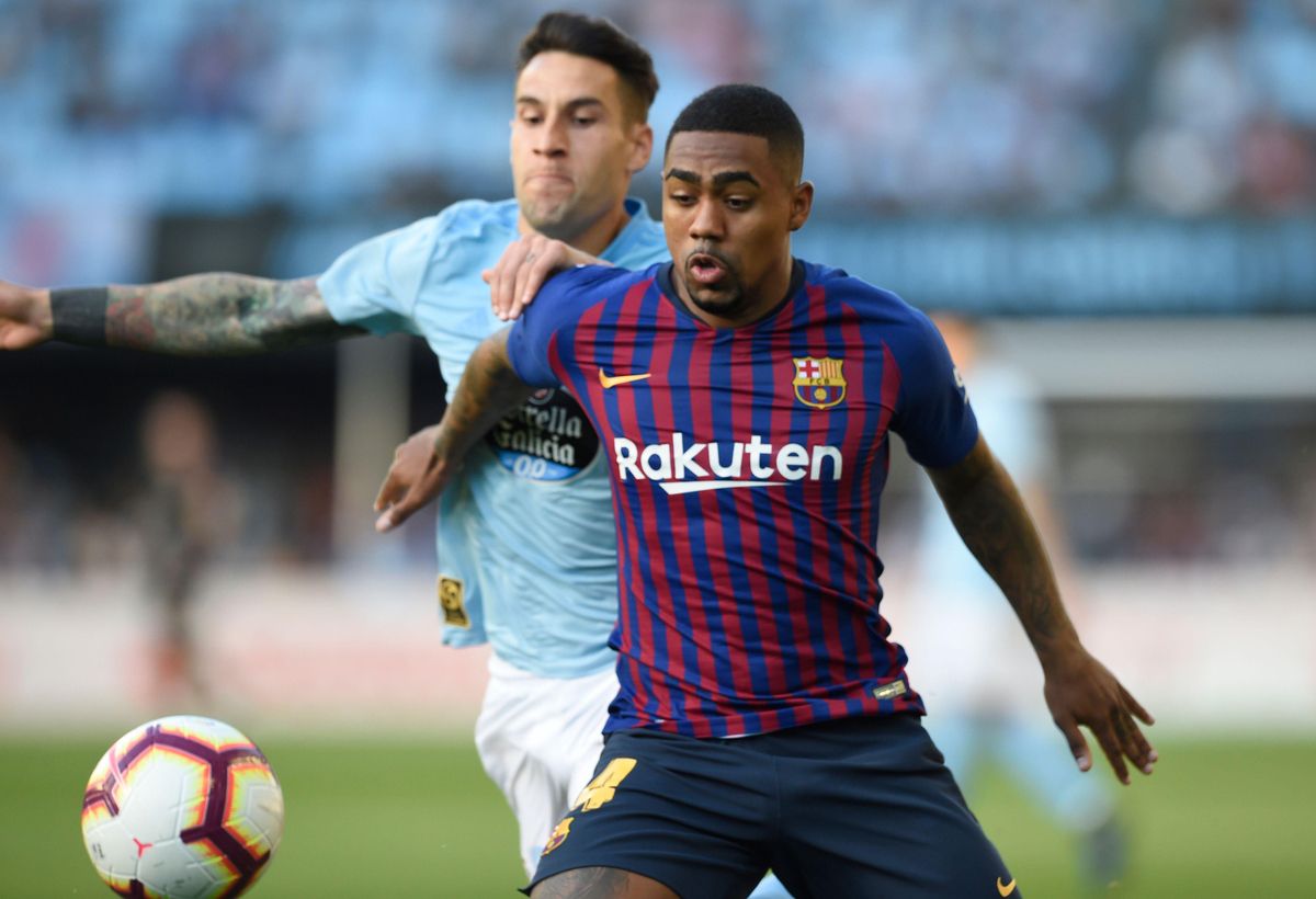 Malcom, en un partido ante el Celta, en mayo de 2019. Malcom, en un partido ante el Celta, en mayo de 2019.