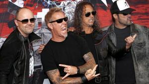 Los componentes de Metallica: Lars Ullrich, James Hetfield, Kirk Hammet y Robert Trujillo.