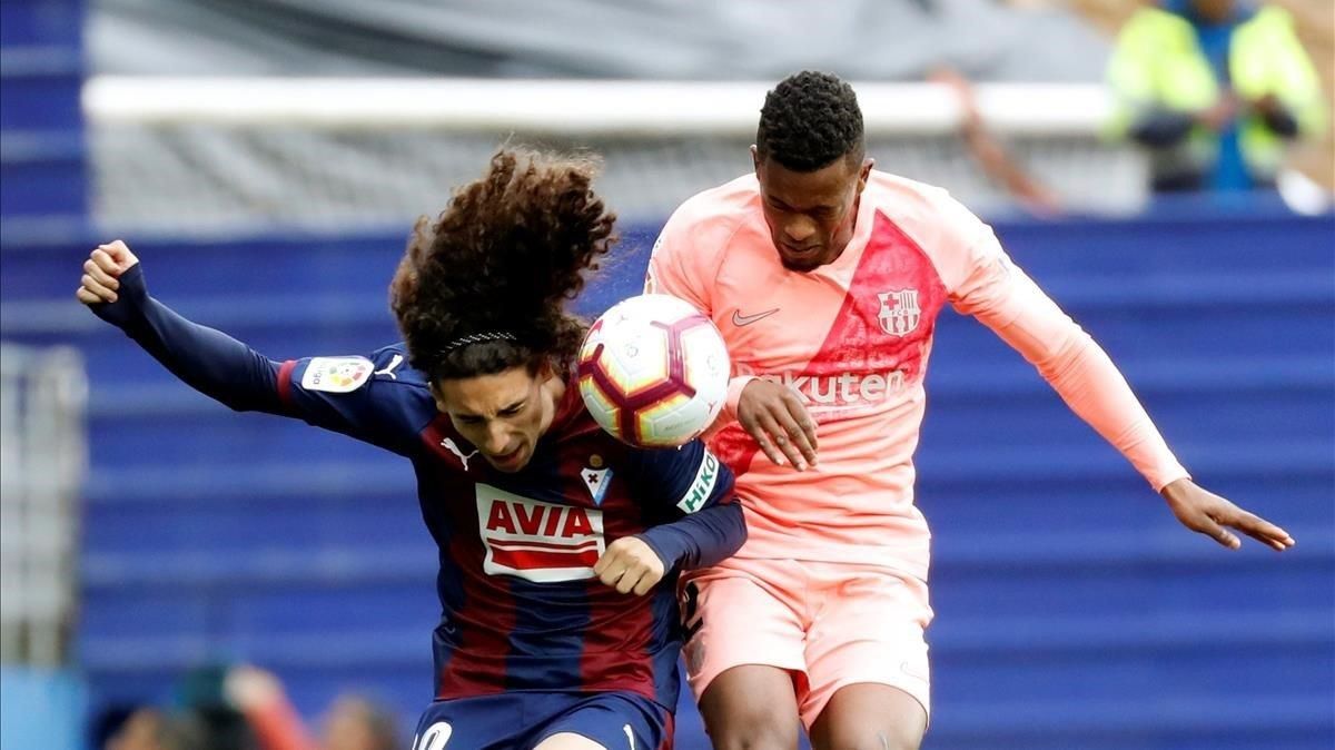 Semedo disputa un balón con Marc Cucurella, del Eibar Semedo disputa un balón con Marc Cucurella, del Eibar
