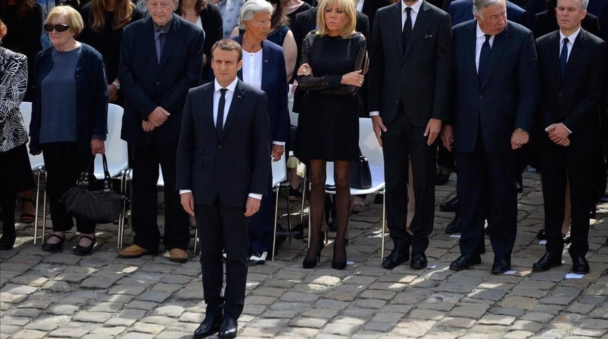 Macron, en el homenaje en Los Inválidos. Macron, en el homenaje en Los Inválidos.